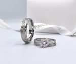 Round Solitaire Couple Rings Set - Image 2