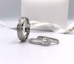 Round Solitaire Couple Rings Set