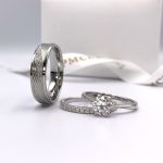 Round Solitaire Couple Rings Set