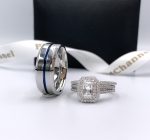 Radiant Shape Couple Rings Set