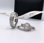 Pear Shape Couple Rings Set