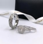 Cushion Shape Couple Rings Set - Image 2