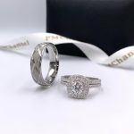 Cushion Shape Couple Rings Set