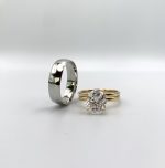 18K Solid Gold & PT950 Couple Set - Image 3