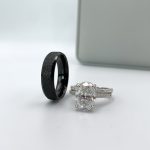 Rosie S925-Rhodium Couple Rings Set